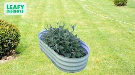 Galvanized Metal Planter Raised Garden Bed – 4x2x1ft